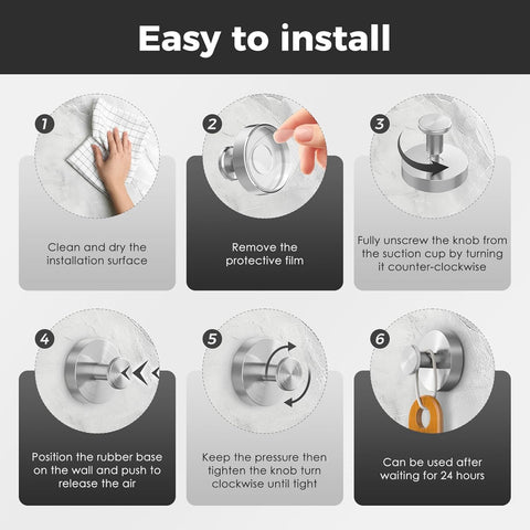 Shower Hooks for Inside Shower,Suction Cup Hooks for Glass Window,Removable Towel Hooks for Bathrooms,4 Packs(Silver)
