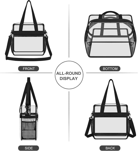Clear Bag for Stadium Events,Transparent Bag for Work Sports Games Concerts Travel Gym