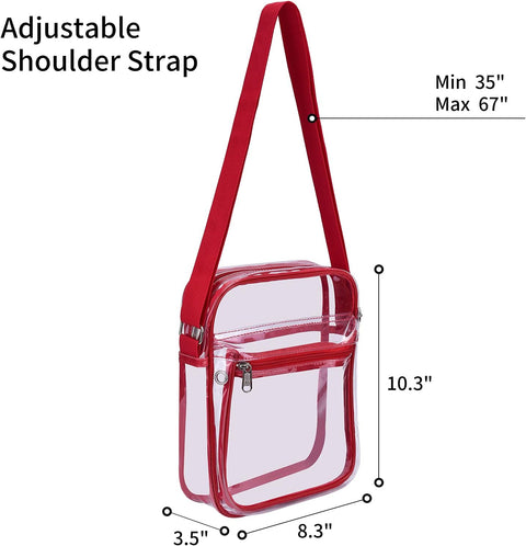 Clear Purse for Stadium Events Clear Messenger Bag for Men and Women