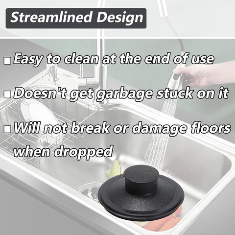 Sink Stopper Exact Replacement for InSinkErator STP-PL/STPPL for Kitchen Drain Stopper and Garbage Disposal Plug, Compatible with Standard 3-1/2" Drains from Kohler, Waste King, Whirlpool, and More