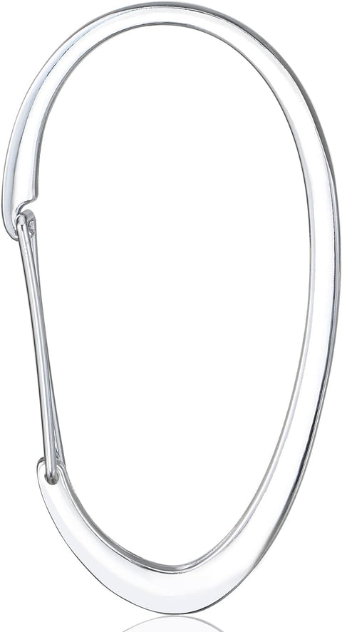 Silver Shower Curtain Rings, Rtproof Shower Curtain Hooks for Bathroom,  Chrome Decorative Shower Hooks Rings for Shower Curtain Rod Hangers, Set of 12