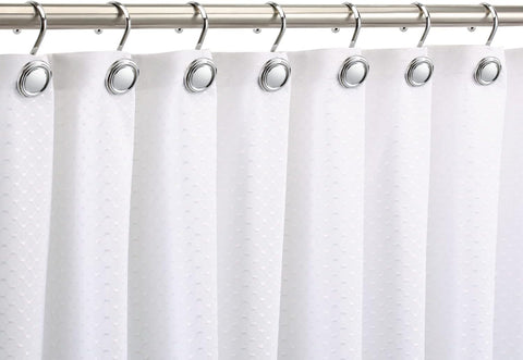 Silver Shower Curtain Hooks,  Chrome Decorative Shower Curtain Hooks for Bathroom, Rt Proof Shower Curtain Rings Hangers for Shower Curtain Rod,Set of 12 Metal Glossy Round Design