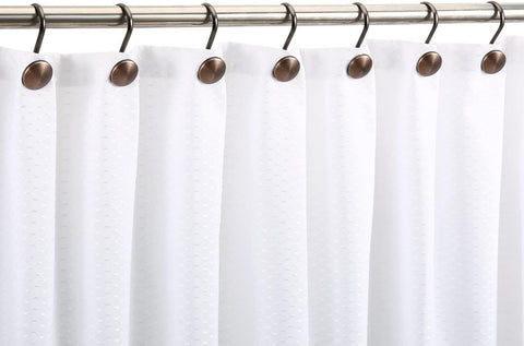 Bronze Shower Curtain Hooks, Rtproof Shower Hooks for Shower Curtain Bathroom,  Oil Rubbed Decorative Shower Rings for Shower Curtain Rod Hangers, Thread Shape Design Set of 12