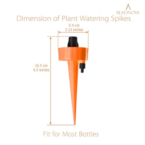 Plant Self Watering Spikes Automatic Irrigation Equipment Adjtable Self Watering Spikes for Plants with Slow Release Control Valve (Orange Blue Green, 6pcs)