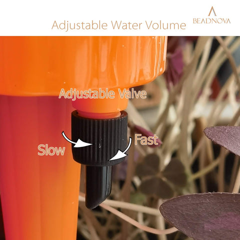 Plant Self Watering Spikes Automatic Irrigation Equipment Adjtable Self Watering Spikes for Plants with Slow Release Control Valve (Orange Blue Green, 6pcs)