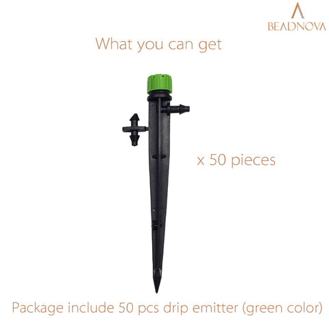 Irrigation Drippers 50pcs Drip Emitters for 1/4 Inch Irrigation Sprinkler 360 Degree Micro Sprinkler Adjtable Drip Heads Drippers for Garden Patio Lawn