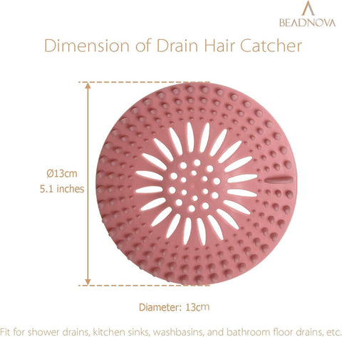 Shower Hair Drain Catcher Bathtub Silicon Tub Hair Catcher Universal Drain Stopper Bathtub Hair Catcher for Drain Bathroom Bathtub Kitchen Tub (Mix Colors, 6 Pack)
