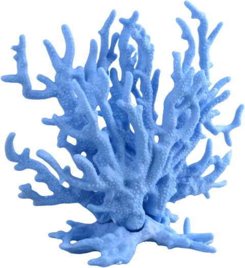 Blue Artificial Aquarium Plant Ornament Decor Plastic Coral Reef Fish Tank Decoration