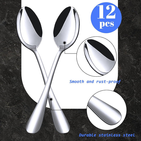 Mini Coffee Spoons, 12PCS 4.9 Inch Stainless Steel Demitasse Espresso Spoons for Stirring Coffee, Tea, Hot Cocoa, Sugar, Tasting Desserts & Appetizers, Dishwasher Safe, Perfect Gifts