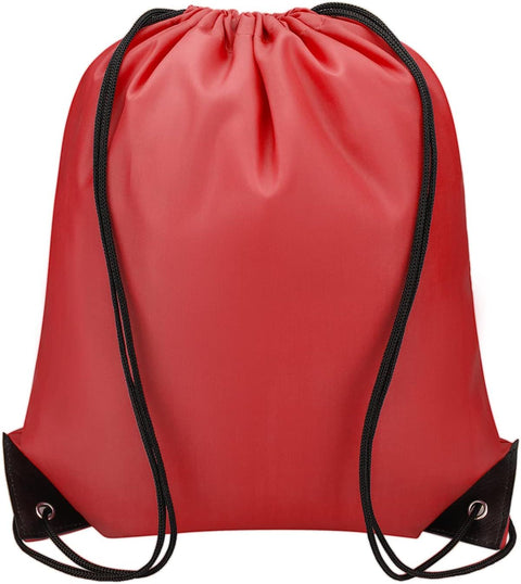 Drawstring Backpacks Bulk 10 Pieces String Bags Customized Bags for Party Gym Sport Trip - Red