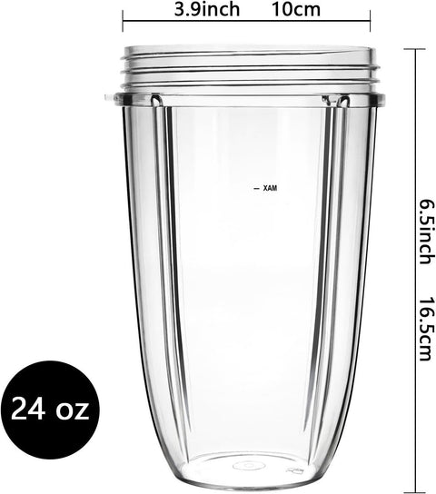 Replacement Cups for Nutribullet Replacement Parts 24oz Blender Cups Compatible with NutriBullet 600w and 900w Blender
