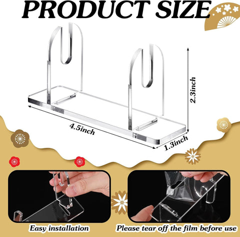 2 Pcs Acrylic Fan Display Stand Folding Clear Fan Holder Easel Japanese Chinese Hand Fan Stand Foldable Handheld Fan Display Stand Base Fan Organizer