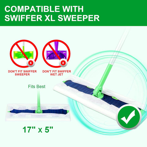 XL Dry Sweeping Cloths for Swiffer Sweeper XL Mop - 30 Count Disposable X-Large Pet Dry Mop Refill - Multi-Surface Dry Cloth Refills for Floor Cleaning (Mop is not Included)