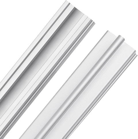 Xadnitu 96" in 2 Sections of 48" Aluminum Sliding Screen Door Track, Sliding Door Bottom Track for Screen Doors Guide or Replacement