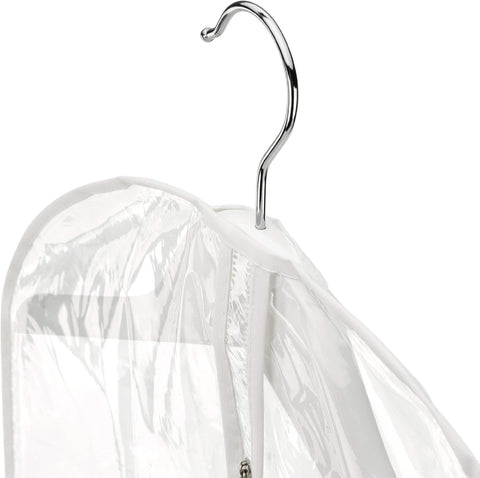 HANGERWORLD Clear 40inch Showerproof White Trim Suit Coat Garment Clothes Carry Cover Protector Bags (12)