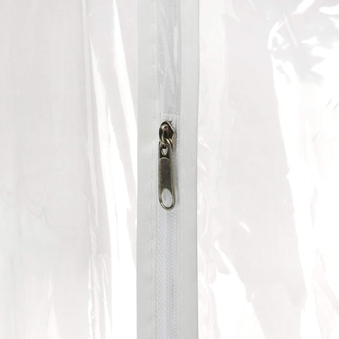 HANGERWORLD Clear 40inch Showerproof White Trim Suit Coat Garment Clothes Carry Cover Protector Bags (12)