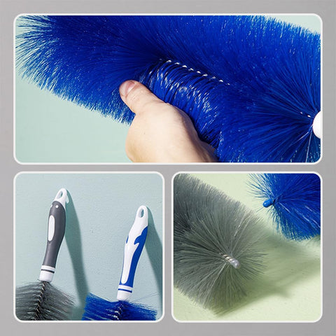 Fan Cleaner Brush, 2025 New Bendable Dusting Brush for Electric and Blind, Reusable Microfiber Dust Collector, Non-disassembly Cleaning (Blue)