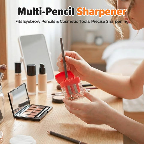 4 Pcs Pencil Sharpeners with Lid, Dual Holes Handheld Pencil Sharpener, Compatible with Standard and Jumbo Pencils, Compact Cute Sharpener for School, Home and Office (Set)