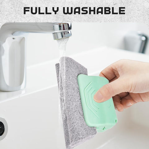 Magic Window Track Cleaner, 2025 Upgraded Handheld Cleaning Brh Set, for Window Slides Grooves, Tile Grout Lines, Shutter Slats, Car AC Vents & Narrow Gaps (Grey 3PCS)