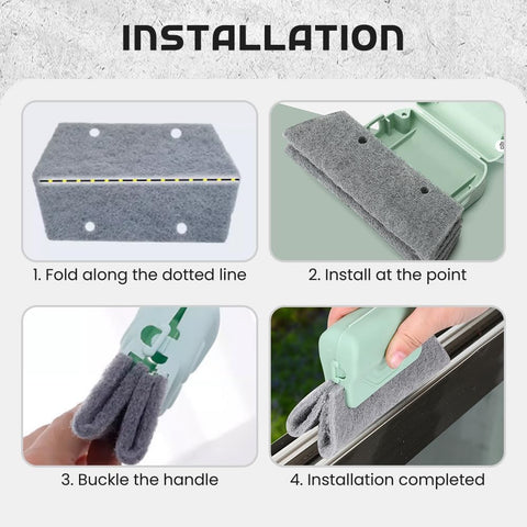 Magic Window Track Cleaner, 2025 Upgraded Handheld Cleaning Brh Set, for Window Slides Grooves, Tile Grout Lines, Shutter Slats, Car AC Vents & Narrow Gaps (Grey 3PCS)