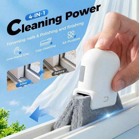 Magic Window Track Cleaner, 2026 Upgraded Handheld Cleaning Brh Set, for Window Slides Grooves, Tile Grout Lines, Shutter Slats, Car AC Vents & Narrow Gaps (Mix-3PCS)