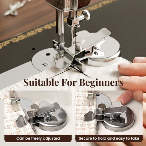Adjtable Magnetic Seam Guide | Multi-Purpose Sewing & Quilting Guide with Round Edge & Adjtable Clip | Magnet Guide Tool for Straight & Curved Stitching (1PC)
