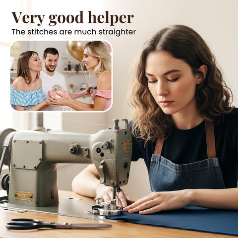 Adjtable Magnetic Seam Guide | Multi-Purpose Sewing & Quilting Guide with Round Edge & Adjtable Clip | Magnet Guide Tool for Straight & Curved Stitching (1PC)