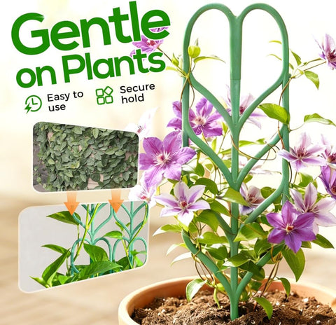 Plant Trellis for Climbing Plants, Indoor Outdoor Plastic Garden Trellis, Adjtable Potted Plant Support for Pothos, Ivy, Hoya, Monstera & Flower Vines (3PCS)