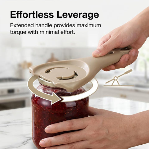 2026 New 3-in-1 Jar Opener, Adjtable Stainless Steel Lid Remover, Multi-Function Opener for Jars, Bottles & Cans with Non-Slip Grip (Black)