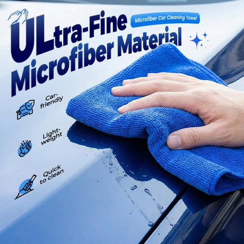 Microfiber Towels for Cars, Microfiber Cleaning Cloth, All-Purpose Microfiber Towels, Cleaning Rags for Cars, Hoe, Free from Streaks/Lint/Scratch, Blue, 12" x 12" (15-Pack)