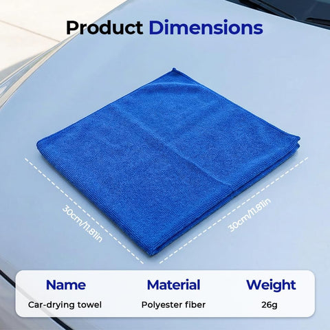 Microfiber Towels for Cars, Microfiber Cleaning Cloth, All-Purpose Microfiber Towels, Cleaning Rags for Cars, Hoe, Free from Streaks/Lint/Scratch, Blue, 12" x 12" (15-Pack)