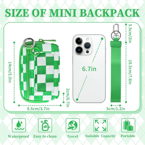 The Iris' Wallet Wristlet Pouch 2nd Gen for Women/Men,Iris Carry All Wallet Zip Card Case with ID Window,Portable Change Coin Purse,Waterproof Nylon Keychain Purse for Travel Daily(Green)