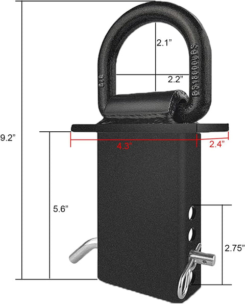 4Pcs 12000lbs Heavy Duty Removable D Ring Stake Pocket tie Down for Utility Trailers and Flatbeds Equipped with Stake Pockets Stake Pocket D-Rings (Pack of 4)