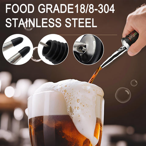 60 Pack Stainless Steel Liquor Pour Spouts with Rubber Caps, Bottle Pourers for Wine, Oil, Vinegar, and Alcohol – Bartender Bar Tools and Accessories