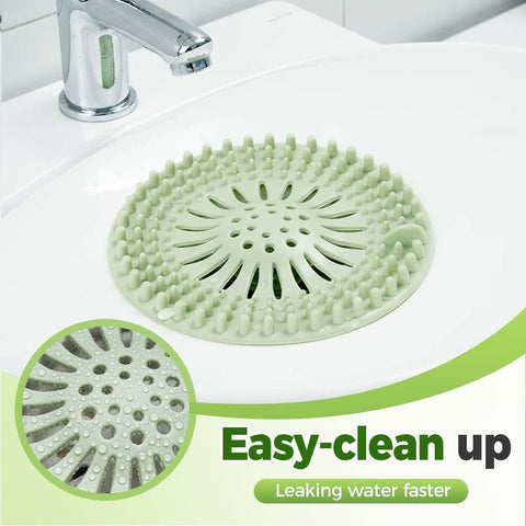 Hair Catcher Shower Drain, Silicone Sink Drain Strainer, Durable Easy Clean Drain Covers for Sink, Kitchen, Bathtub and Bathroom Drains (Set, 4 pcs)
