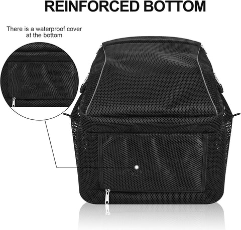 Heavy Duty X-Large Mesh Backpacks for Adults,Semi-Transparent college Backpacks with Rain cover for School, Beach, and Travel (X-Large)