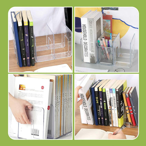 2 Pcs Acrylic Clear Purse Storage Organizers, 4 Sections Dividers in Bedroom Office (bright)