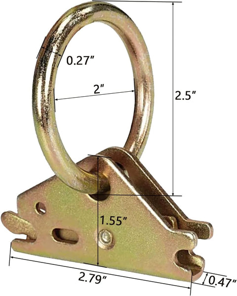 E-Track Wood Beam End Socket Accessories(10pcs) and E-Track O Ring Tie-Down Anchors(40pcs)