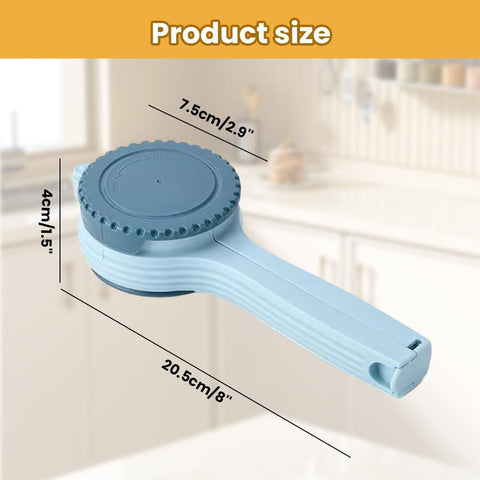 Bag Clip with Pour Spout, Food Bag Sealing Clip, Reusable Plastic Cap Sealer for Snack (2)