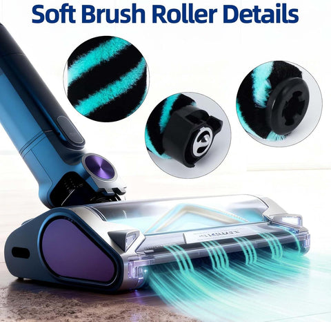 IP1251 IP3251 Vacuum Brush Replacement for Shark IP1250 IP1251C IP1255QCP IP3251C IP3252 IP3150 IP3253 PowerDetect Cordless Vacuum Cleaner, 2 Pack Brushrolls for All Floors