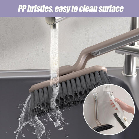 Multi-Function Rotating Crevice Cleaning Brush, 360° Rotating No Dead Corners Crevice Gap Brush Hard Bristle Crevice Gap Cleaning Brush, Household Cleaning Tool for Kitchen Bathroom (2, Purple)