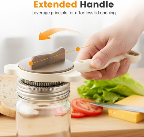 4-in-1 Jar Opener, 2026 New Adjustable Stainless Steel Jar & Bottle Opener Lid Remover for Weak Hands & Seniors, Can Opener with Ergonomic Handle, Friendly Kitchen Gadget (1)
