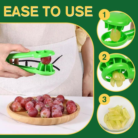 Cherry Tomato Strawberry Slicer, 2024 New Grape Cutter Grape Slicer for Toddlers, Grape Cutter Quarter Fruit Slicer tool for Vegetable Fruit Salad Cake Decoration (Red)