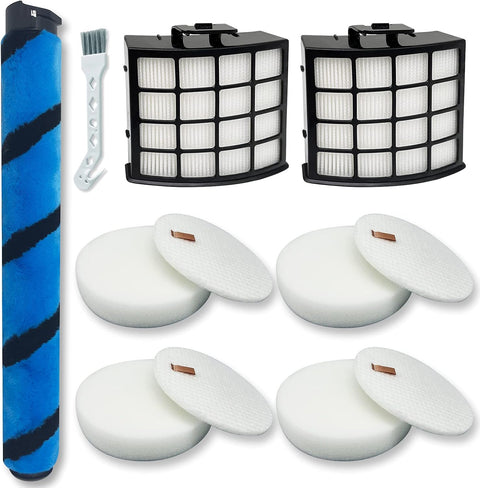 AZ2002 Filter Replacement Accessories for Shark AZ2002 AZ2000 AZ2000W Vertex DuoClean PowerFin Upright Vacuum, 2 Post-Motor Filters, 4 Foam & Felt Filters, 1 Soft Brushroll