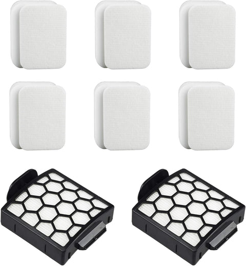 6 Foam Filter + 2 Hepa Filter Replacement for Shark ZU62 ZU60 NV255 NV150 NV251 NV151 Navigator Rotator Pet Pro Upright Vacuum Part 1238FT60 1239FT60
