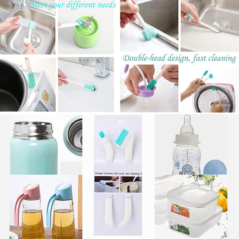 5Pcs Household Cleaning Brushes,Precision Brush Kit/Cleaning Tools, for Corner Stain Dirt Clean Brush,Deep Detail Crevice Cleaner Set,ABS+Non-Woven 5Pcs/Set
