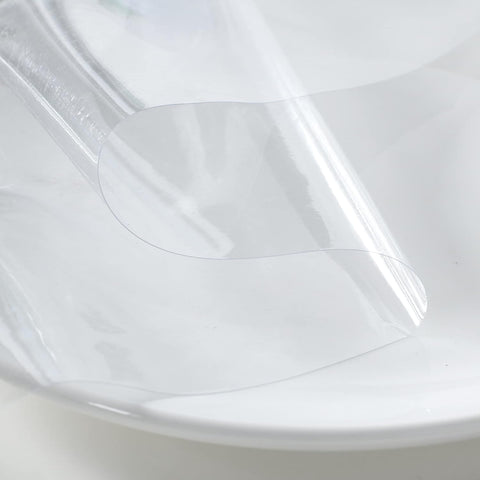 Clear Plastic Tablecloth 52 x 70 Inch, 100% Waterproof Oil-Proof Spill-Proof Vinyl PVC Table Cloth, Wipeable Rectangle Tablecloth Protector for Dining Table, Outdoor and Indoor Uses, Clear