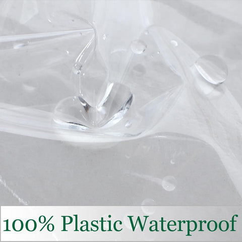 Clear Plastic Tablecloth 52 x 70 Inch, 100% Waterproof Oil-Proof Spill-Proof Vinyl PVC Table Cloth, Wipeable Rectangle Tablecloth Protector for Dining Table, Outdoor and Indoor Uses, Clear