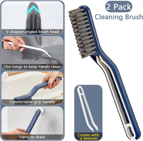 Hard Bristle Crevice Cleaning Brush - Multifunctional Gap Cleaning Brush, Cleaning Tools for Household Use, Home, Kitchen, Bathroom, Window, Vehicle, Faucets, Toilet