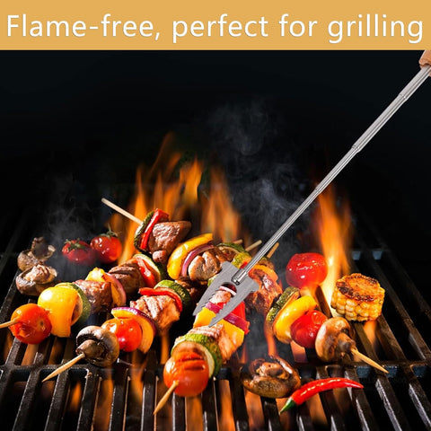 Marshmallow Roasting Sticks, 32 Inch Long Stainless Steel SmoresSticks Extendable Marshmallow Sticks Barbecue Forks for Fire Pit Campfire BBQ